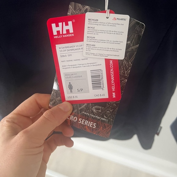 Helly Hansen Navy Fleece 1/2 Zip - Picture 3 of 4